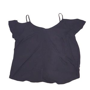 Plus off shoulder cold shoulder sexy top black